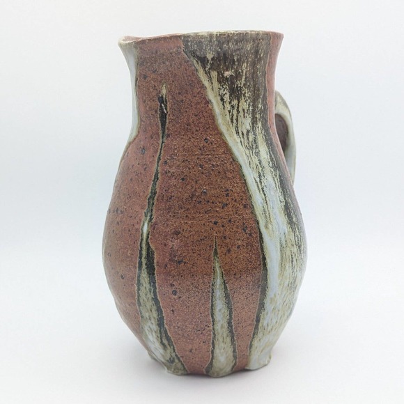 Mid Century Studio Pottery Pitcher with Heavy Glaze Signed JoJo - Picture 8 of 14
